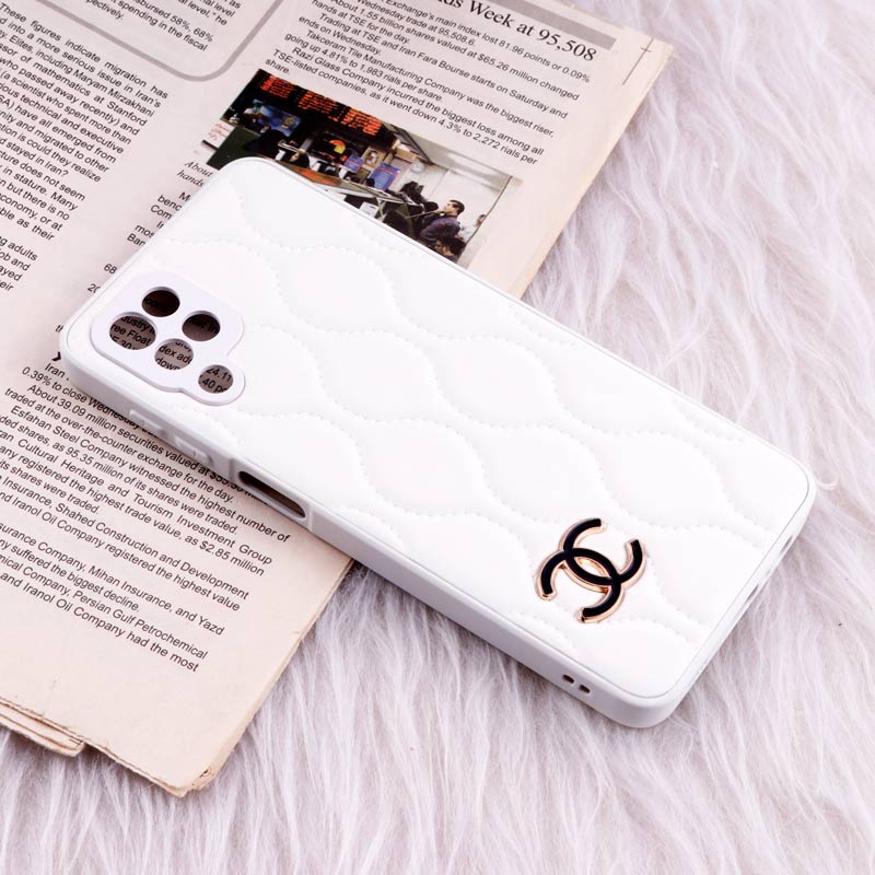 قاب پافر چرمی Chanel محافظ لنزدار Samsung Galaxy A12