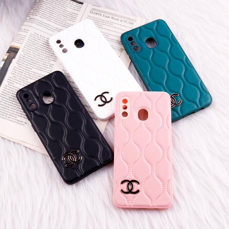 قاب پافر چرمی Chanel محافظ لنزدار Samsung Galaxy A30