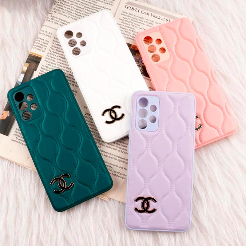 قاب پافر چرمی Chanel محافظ لنزدار Samsung Galaxy A32 4G