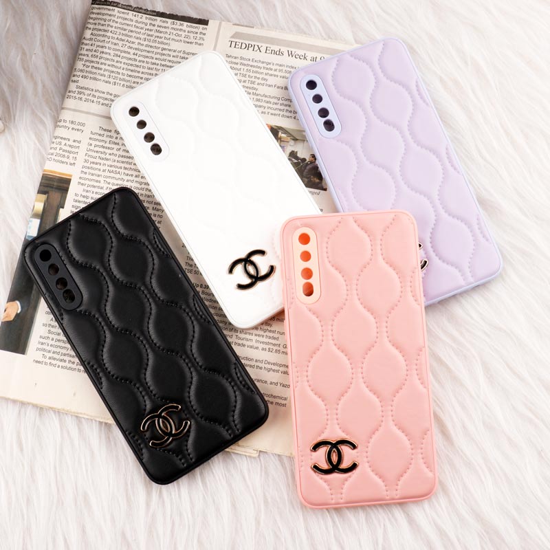 قاب پافر چرمی Chanel محافظ لنزدار Samsung Galaxy A50