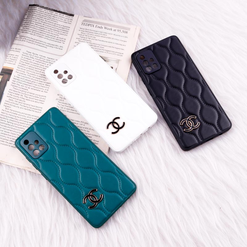 قاب پافر چرمی Chanel محافظ لنزدار Samsung Galaxy A71