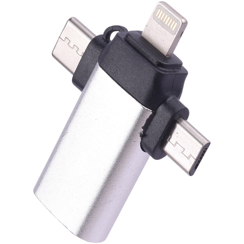 تبدیل JH-0519 OTG USB To MicroUSB / Lightning / Type-C