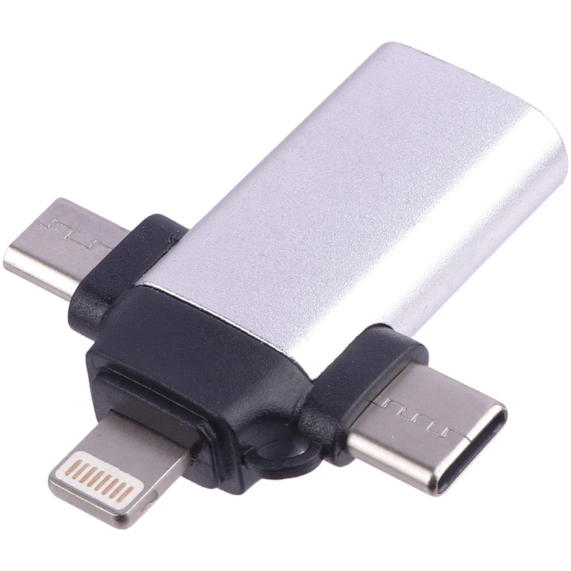 تبدیل JH-0519 OTG USB To MicroUSB / Lightning / Type-C