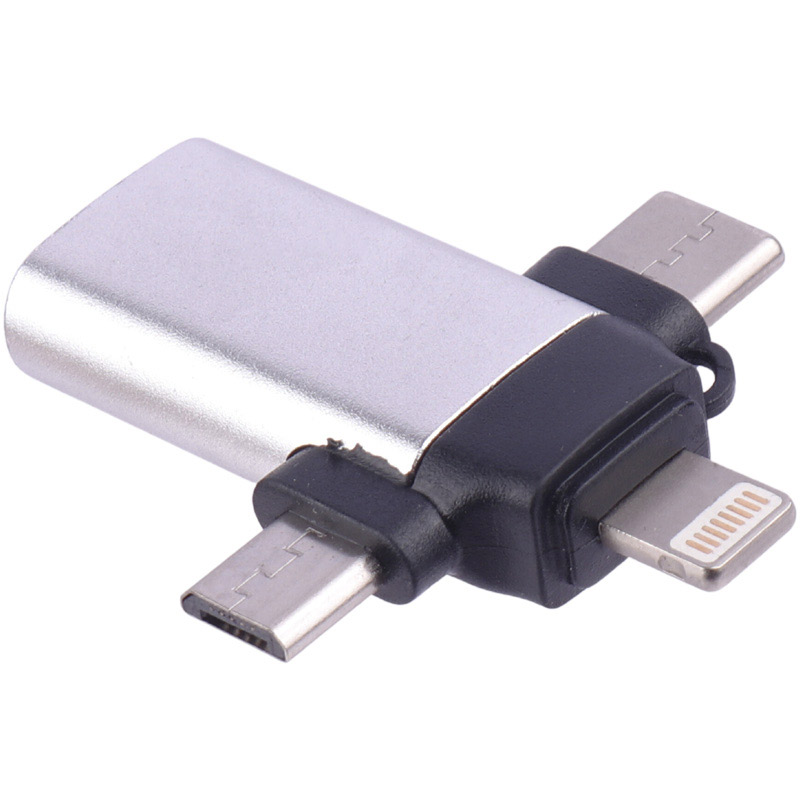 تبدیل JH-0519 OTG USB To MicroUSB / Lightning / Type-C