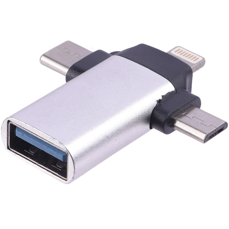 تبدیل JH-0519 OTG USB To MicroUSB / Lightning / Type-C