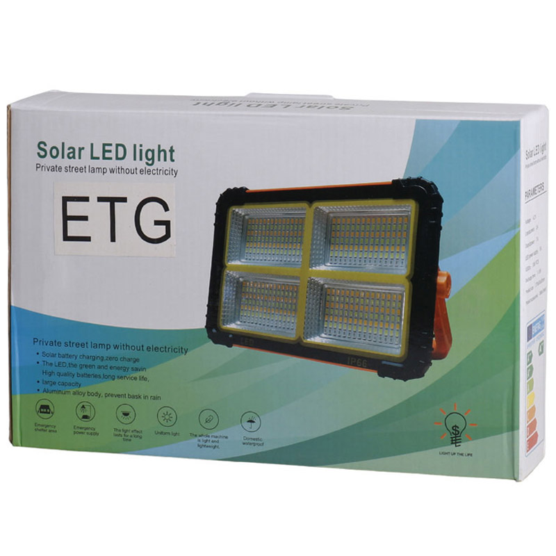 پروژکتور سیار شارژی و پاور بانک 12000 خورشیدی ETG