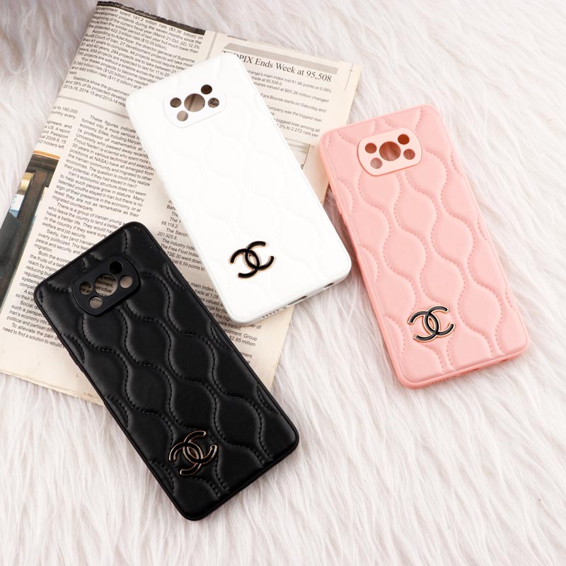 قاب پافر چرمی Chanel محافظ لنزدار Xiaomi Poco X3