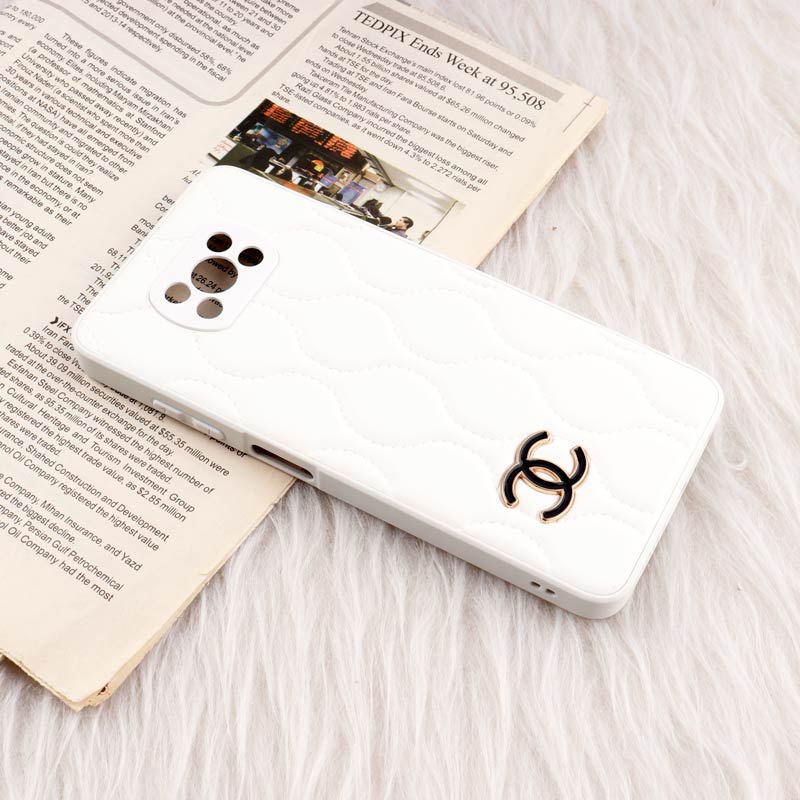 قاب پافر چرمی Chanel محافظ لنزدار Xiaomi Poco X3
