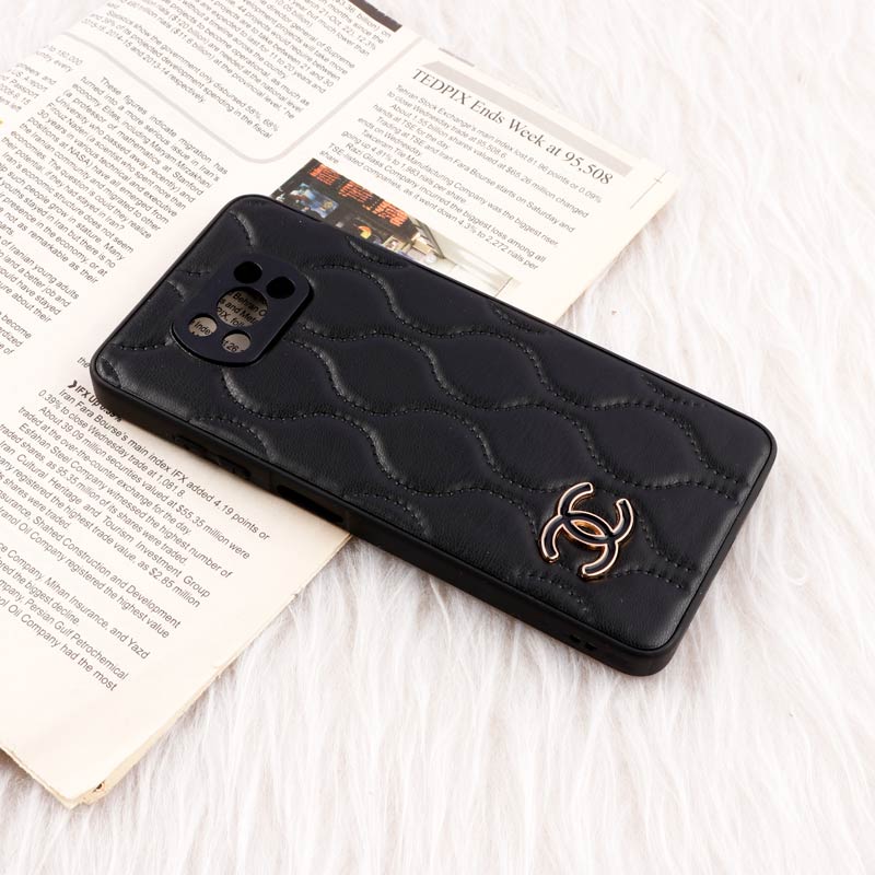 قاب پافر چرمی Chanel محافظ لنزدار Xiaomi Poco X3