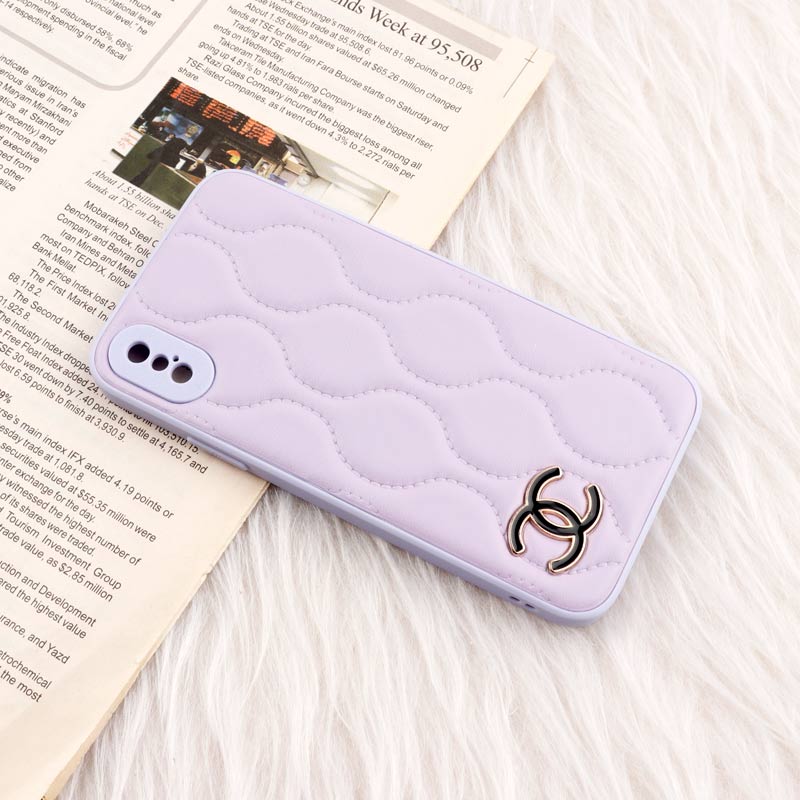 قاب پافر چرمی Chanel محافظ لنزدار iPhone X
