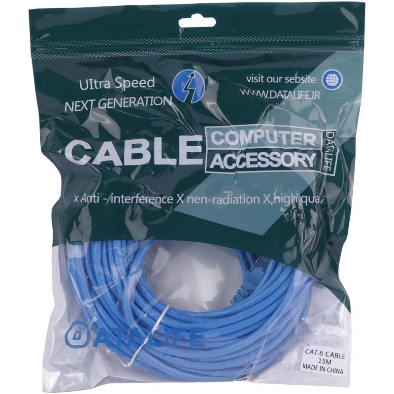 کابل شبکه DataLife UTP Cat6 15m