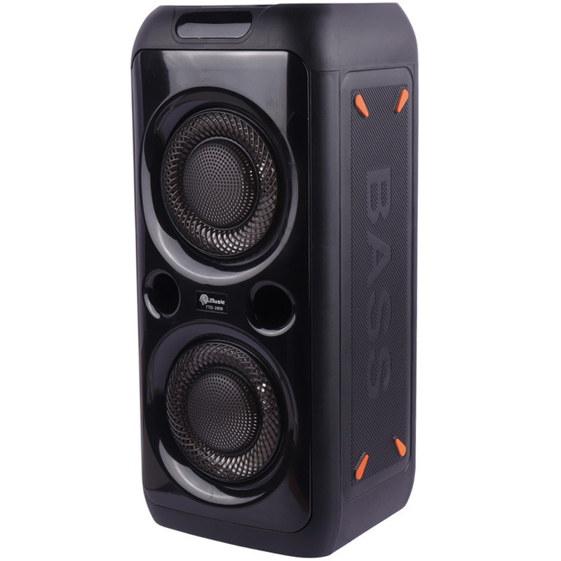 اسپیکر چمدانی بلوتوثی رم و فلش خور TTD-2809 + میکروفون و ریموت کنترل