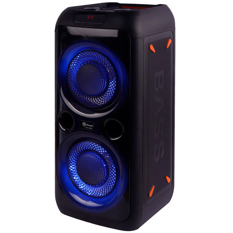 اسپیکر چمدانی بلوتوثی رم و فلش خور TTD-2809 + میکروفون و ریموت کنترل