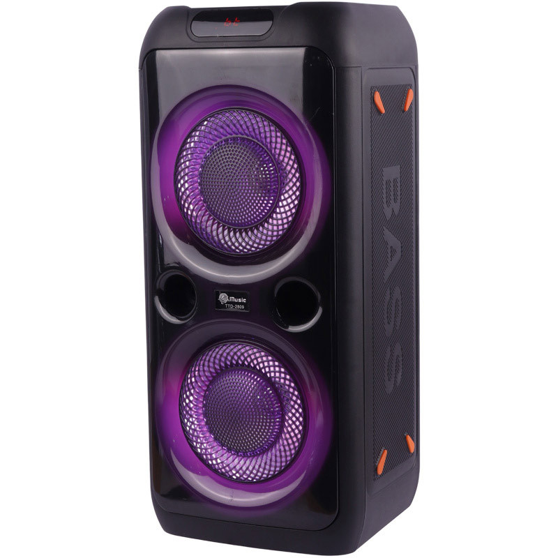 اسپیکر چمدانی بلوتوثی رم و فلش خور TTD-2809 + میکروفون و ریموت کنترل