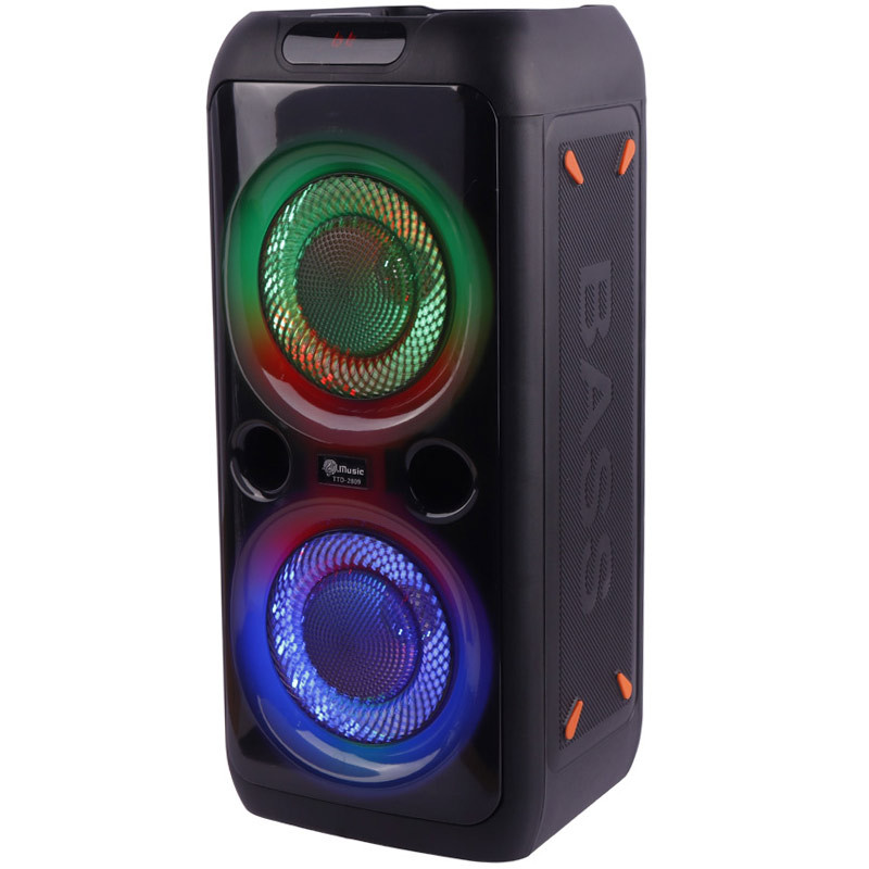 اسپیکر چمدانی بلوتوثی رم و فلش خور TTD-2809 + میکروفون و ریموت کنترل