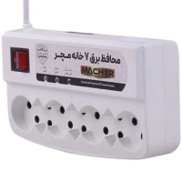 محافظ برق صوتی تصویری 7 خانه مچر با کابل 3 متری