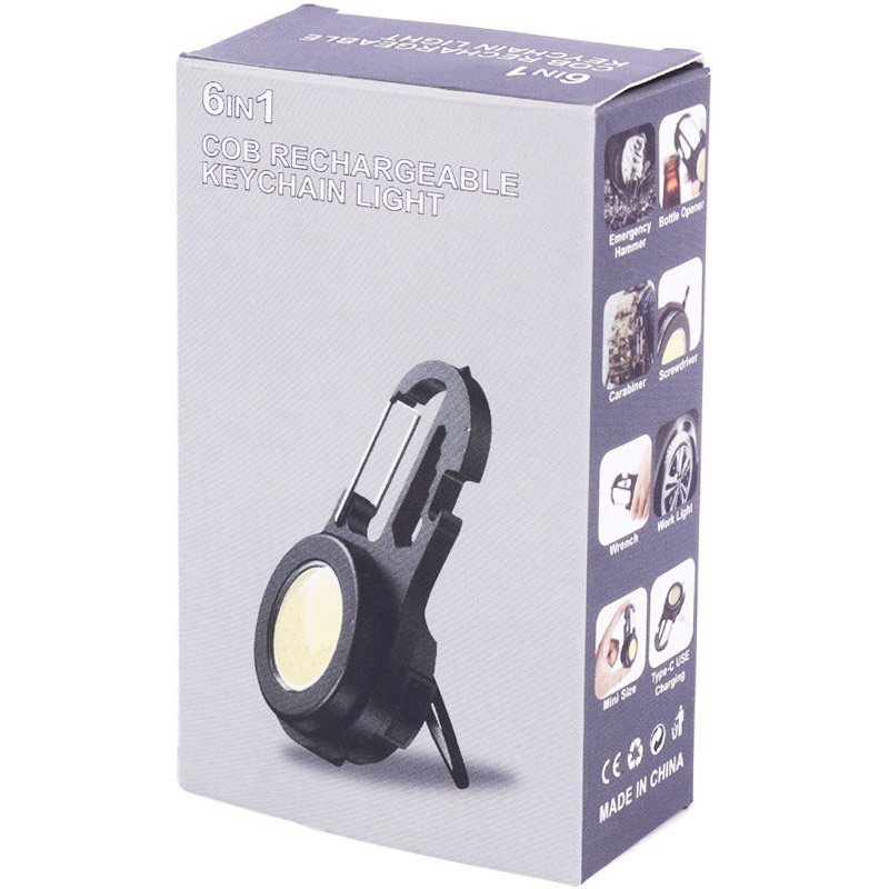 چراغ قوه قلاب دار COB 6IN1