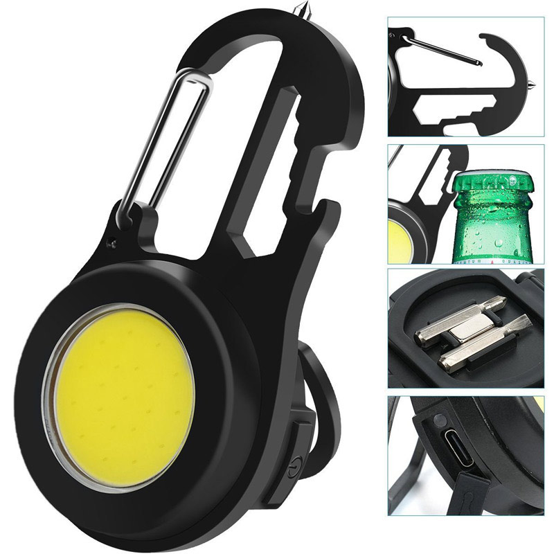 چراغ قوه قلاب دار COB 6IN1