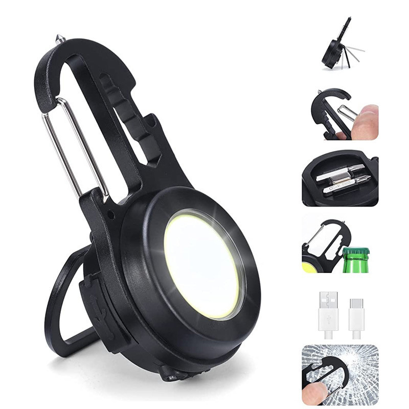 چراغ قوه قلاب دار COB 6IN1