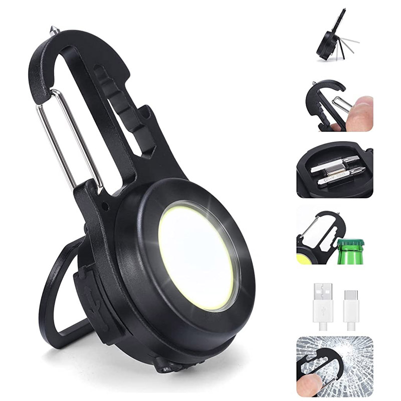 چراغ قوه قلاب دار COB 6IN1