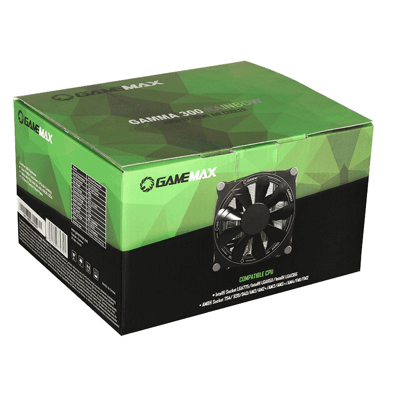 فن خنک کننده CPU گیم مکس GameMax Gamma 300 Rainbow ARGB