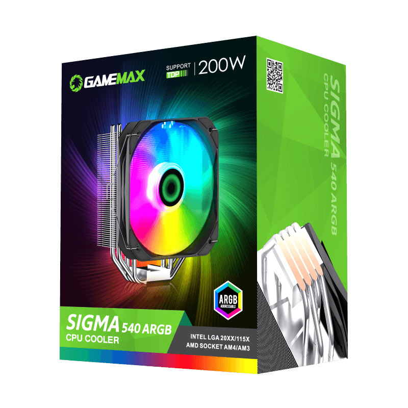 فن خنک کننده CPU گیم مکس GameMax Sigma 540 ARGB
