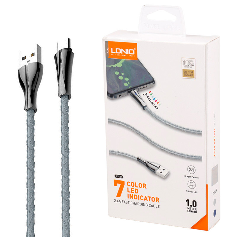کابل تایپ سی فست شارژ Ldnio LS461 2.4A 1m
