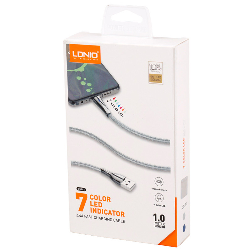کابل تایپ سی فست شارژ Ldnio LS461 2.4A 1m