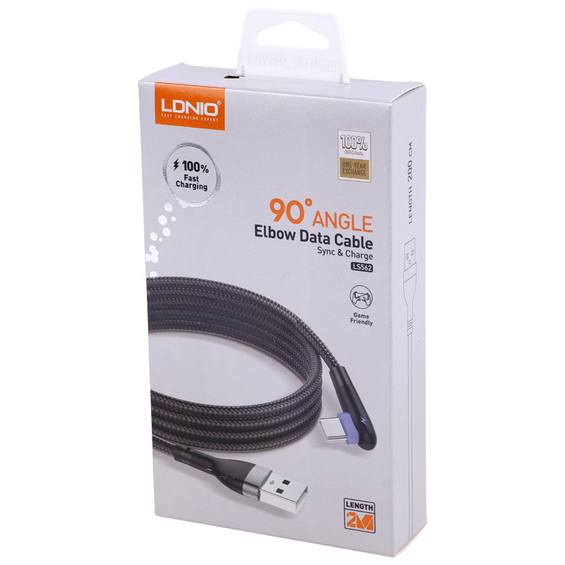 کابل میکرو یو اس بی فست شارژ Ldnio LS562 2.4A 2m یکسر L