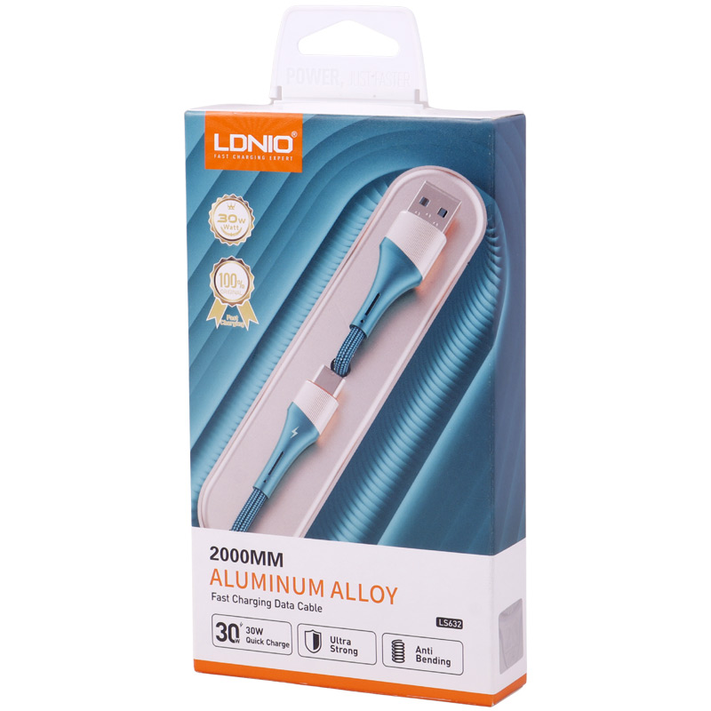 کابل آیفونی فست شارژ Ldnio LS632 30W 2m