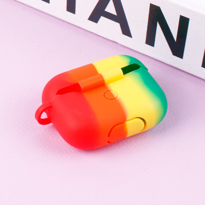 محافظ AirPods Pro سیلیکونی رنگین کمانی