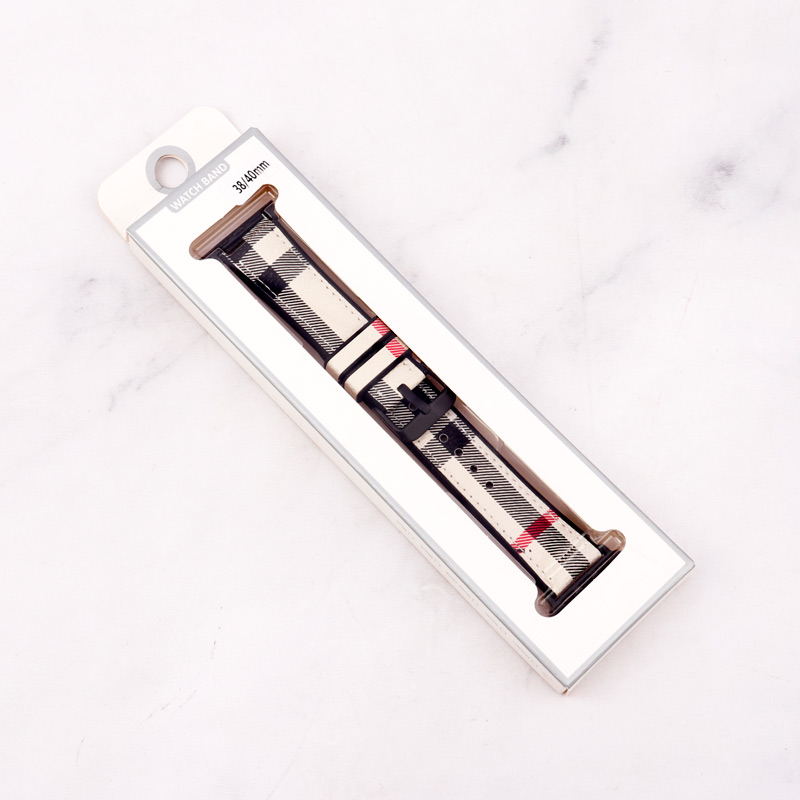 بند چرمی Watch Band اپل واچ 38/40mm طرح Burberry