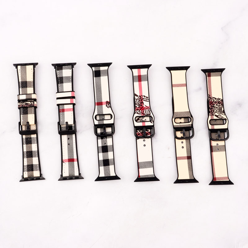 بند چرمی Watch Band اپل واچ 38/40mm طرح Burberry