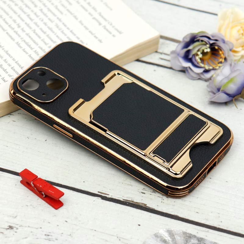 قاب محافظ لنزدار محکم چرمی جاکارتی دار iPhone 13