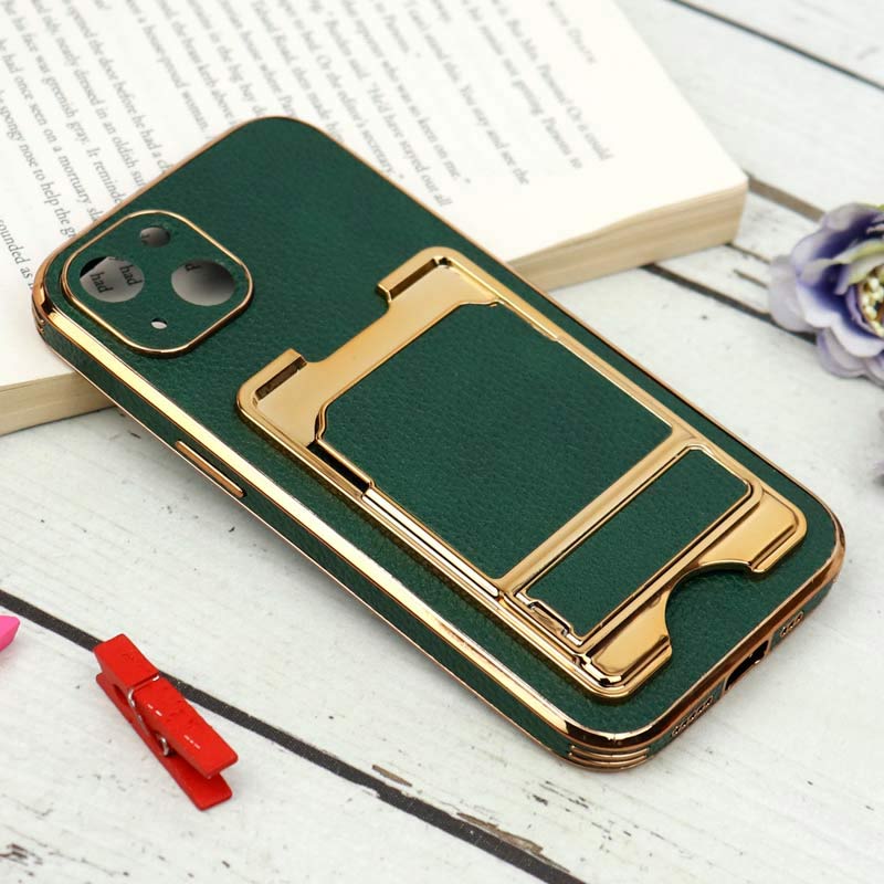 قاب محافظ لنزدار محکم چرمی جاکارتی دار iPhone 13