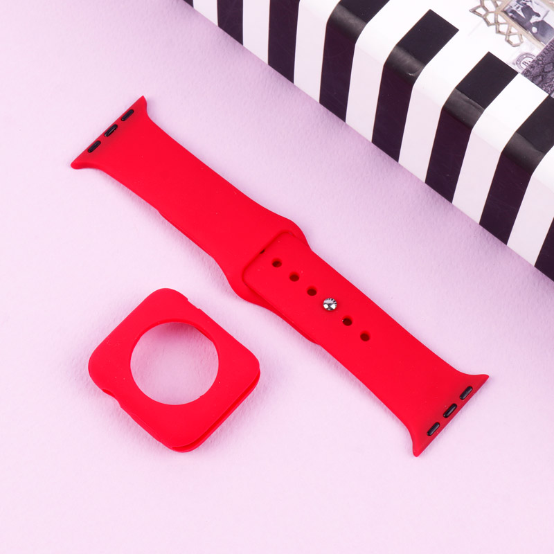 بند اپل واچ سیلیکونی + کاور صفحه 38mm
