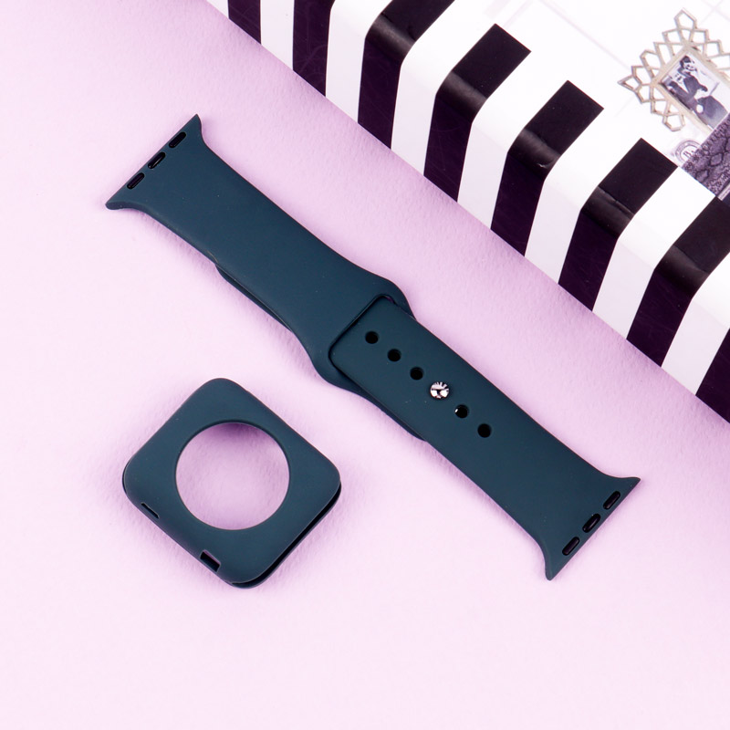 بند اپل واچ سیلیکونی + کاور صفحه 38mm