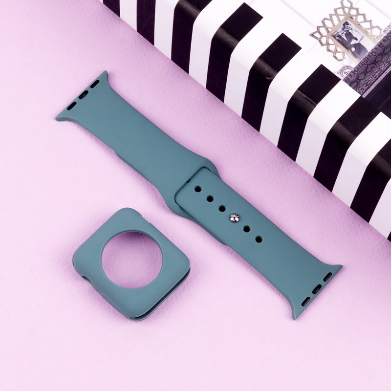بند اپل واچ سیلیکونی + کاور صفحه 38mm