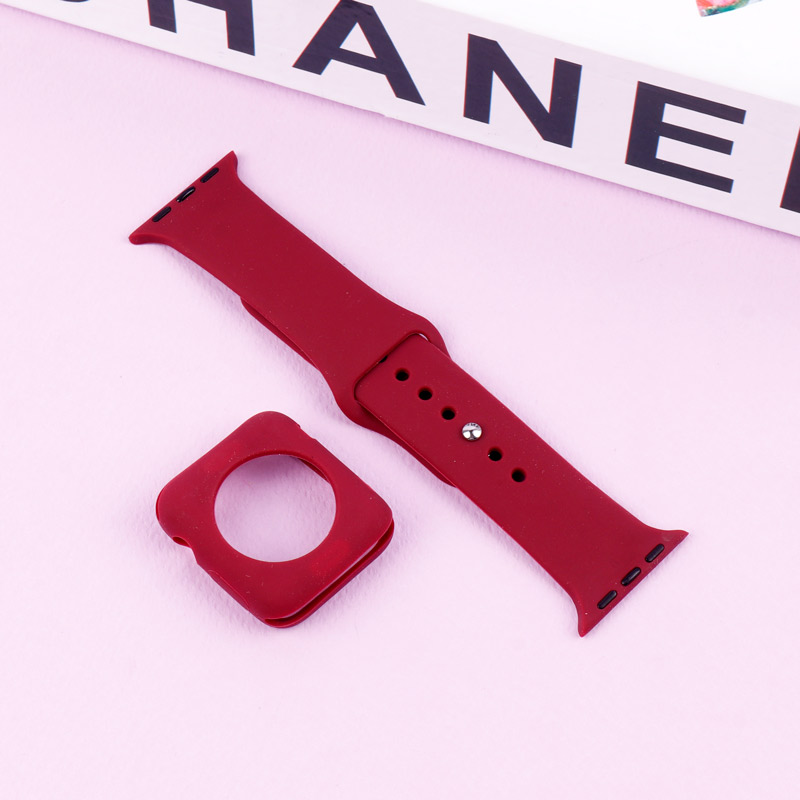 بند اپل واچ سیلیکونی + کاور صفحه 38mm