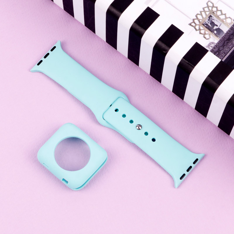 بند اپل واچ سیلیکونی + کاور صفحه 38mm