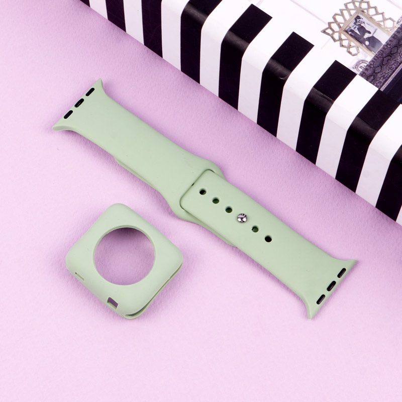 بند اپل واچ سیلیکونی + کاور صفحه 38mm