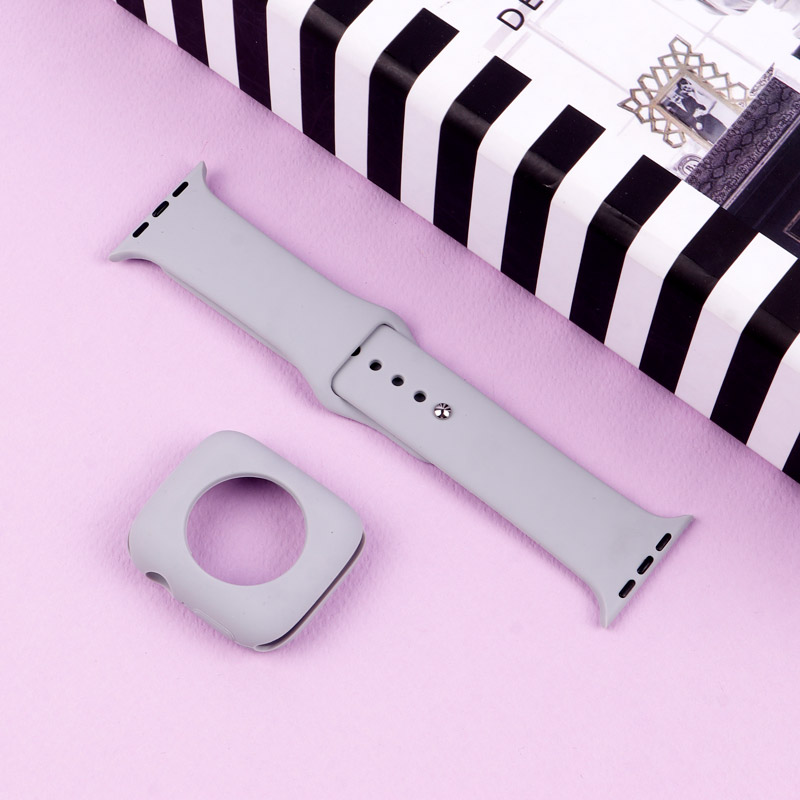 بند اپل واچ سیلیکونی + کاور صفحه 44mm
