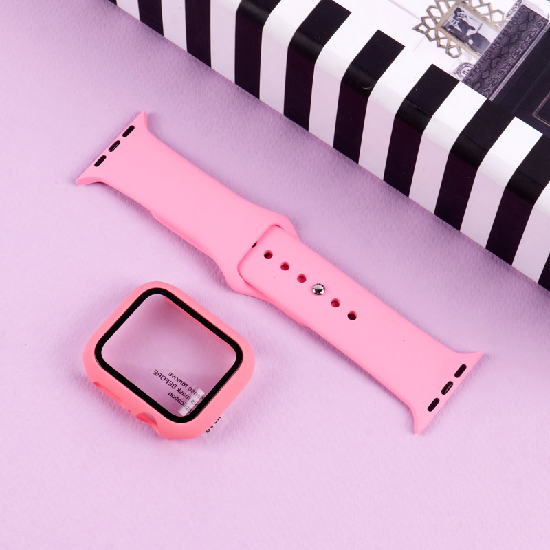 بند اپل واچ سیلیکونی + محافظ صفحه 44mm