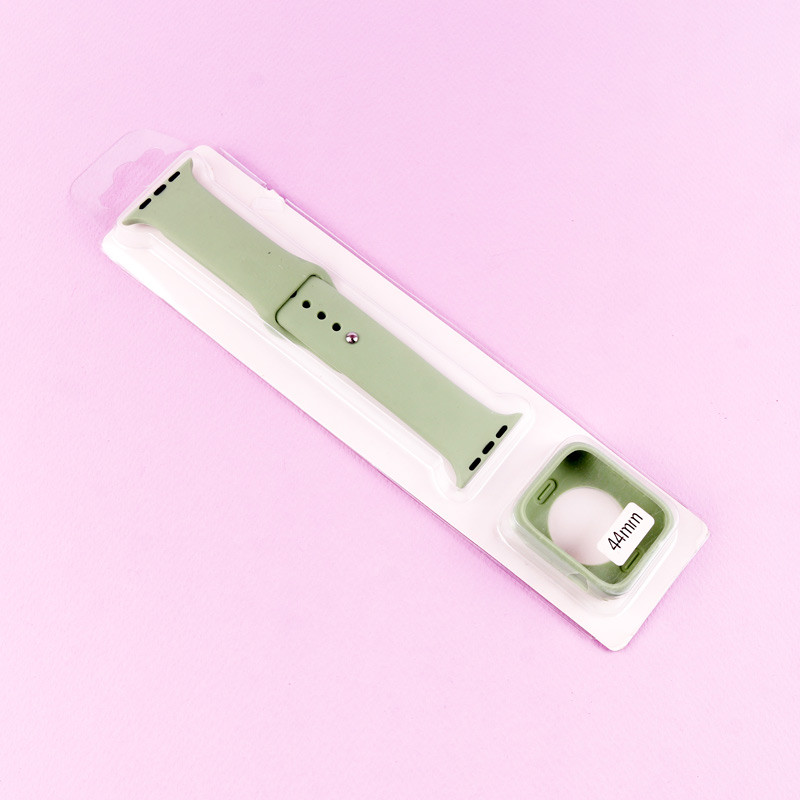 بند اپل واچ سیلیکونی + کاور صفحه 44mm