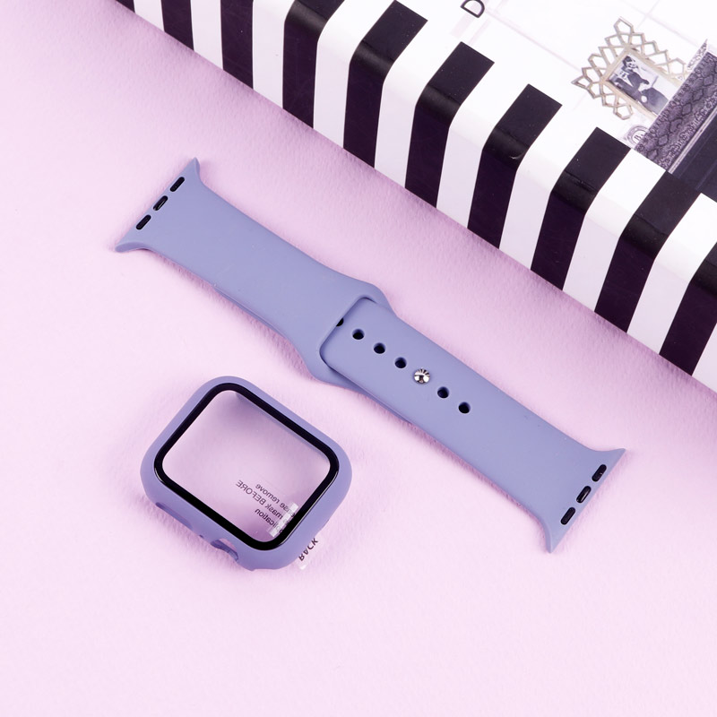 بند اپل واچ سیلیکونی + محافظ صفحه 44mm
