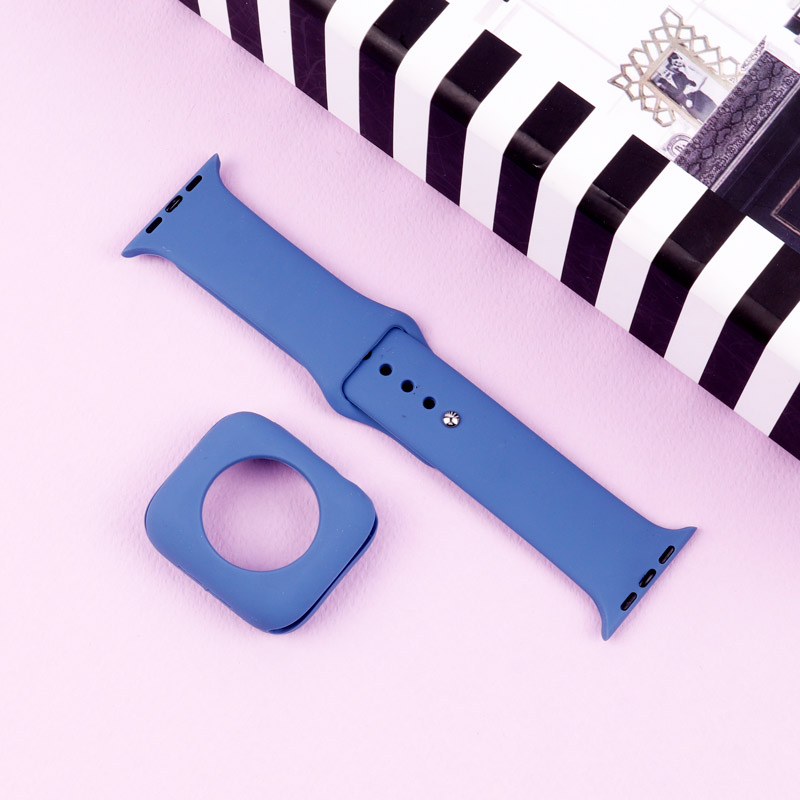 بند اپل واچ سیلیکونی + کاور صفحه 44mm