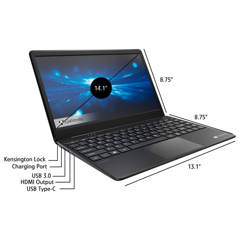 لپ تاپ Gateway GWTN141 Core i3 (1115G4) 4GB 128GB SSD Intel 14.1″ FHD