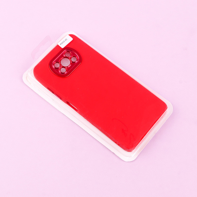 قاب طرح سیلیکونی محافظ لنزدار براق Xiaomi Poco X3