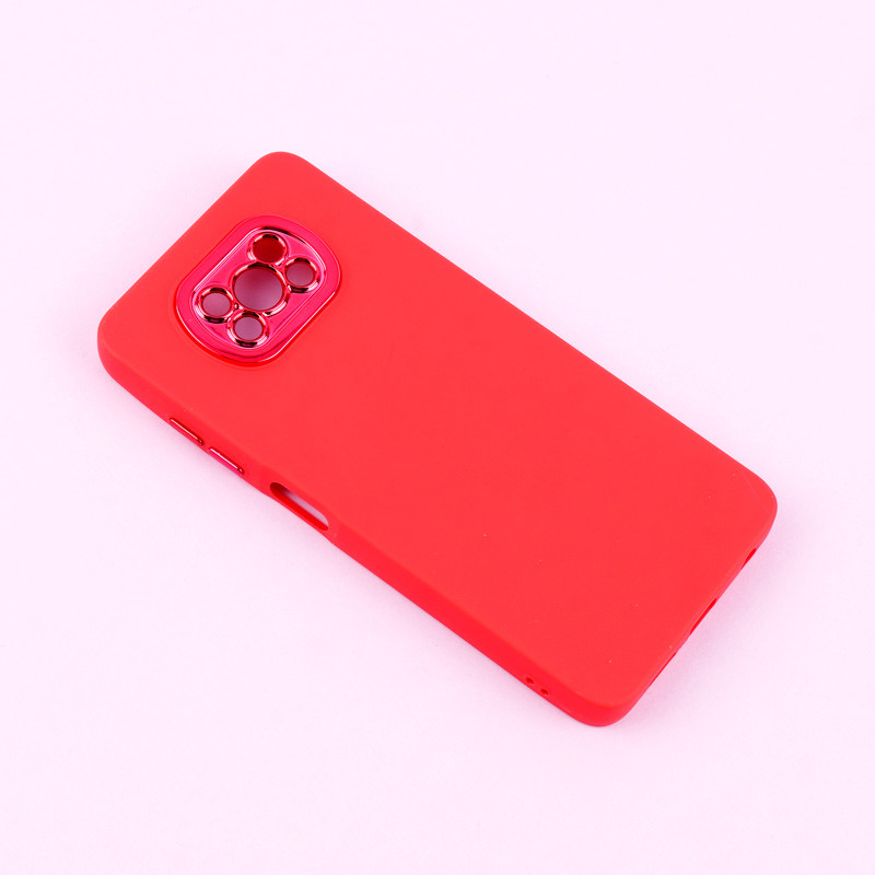 قاب طرح سیلیکونی محافظ لنزدار براق Xiaomi Poco X3