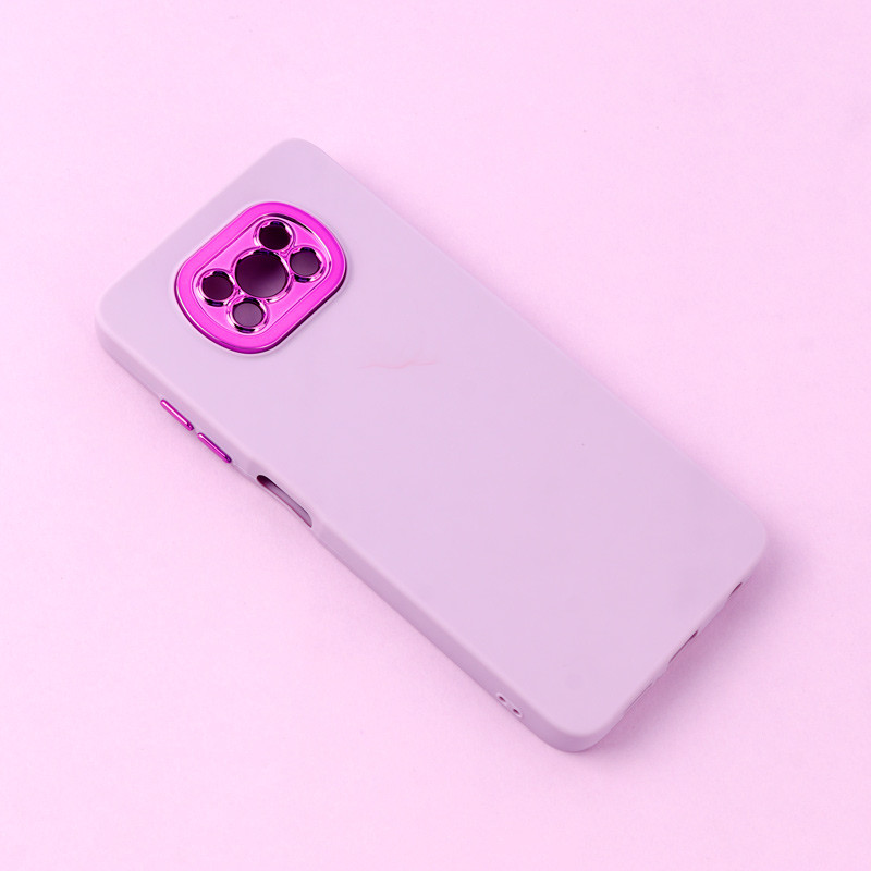 قاب طرح سیلیکونی محافظ لنزدار براق Xiaomi Poco X3